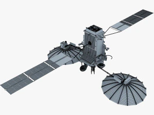 artificial satellite loutch 5v 3D Model