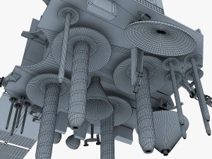 artificial satellite loutch 5v 3D Model