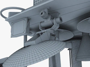 artificial satellite loutch 5v 3D Model