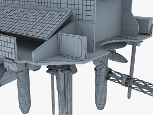 artificial satellite loutch 5v 3D Модель