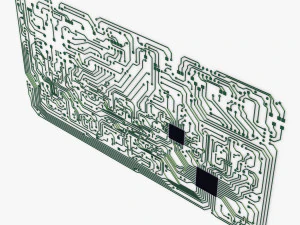 electronic circuit v 2 3D Model
