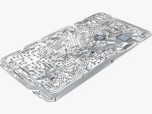 electronic circuit v 2 3D Model