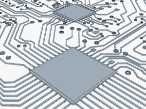electronic circuit v 2 3D Model