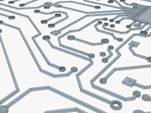 electronic circuit v 2 3D Model
