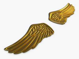 eagle wings gold v 1 Modèle 3D