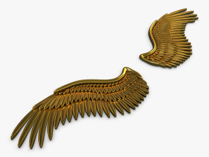 eagle wings gold v 2 3D 模型