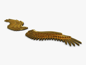 eagle wings gold v 2 3D 模型