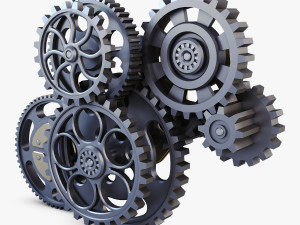 gear mechanism low poly v 3 3Dモデル