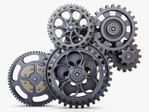 gear mechanism low poly v 3 3Dモデル