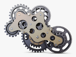 gear mechanism low poly v 3 3Dモデル
