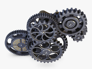 gear mechanism low poly v 3 3Dモデル