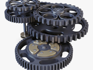 gear mechanism low poly v 3 3Dモデル