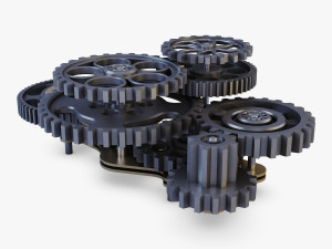 gear mechanism low poly v 3 3Dモデル