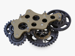 gear mechanism low poly v 3 3Dモデル