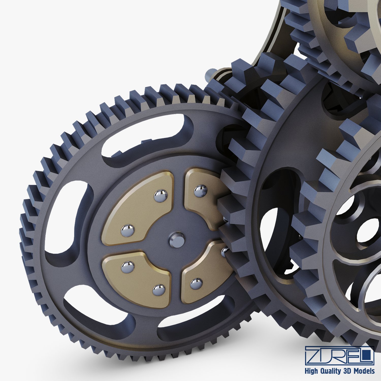 gear Free 3D Model in Parts 3DExport