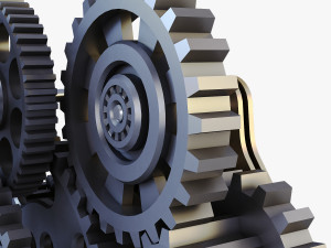 gear mechanism low poly v 3 3Dモデル