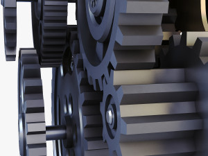 gear mechanism low poly v 3 3Dモデル