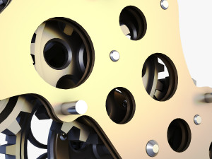 gear mechanism low poly v 3 3Dモデル