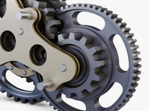gear mechanism low poly v 3 3Dモデル