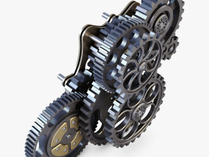 gear mechanism low poly v 3 3Dモデル