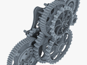 gear mechanism low poly v 3 3Dモデル