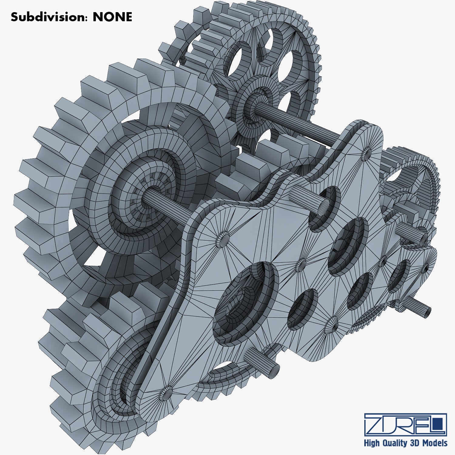 Gear Mechanism V 2 - 3D Model by Zurel