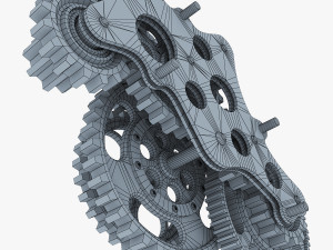 gear mechanism low poly v 3 3Dモデル