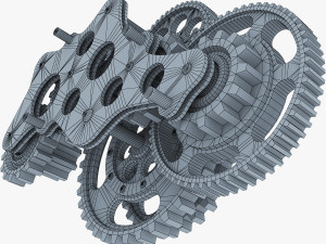 gear mechanism low poly v 3 3Dモデル