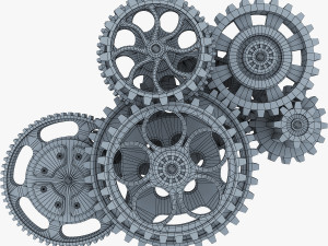 gear mechanism low poly v 3 3Dモデル