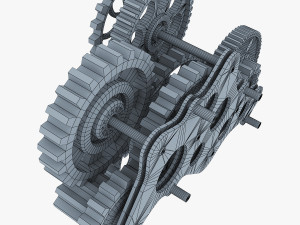 gear mechanism low poly v 3 3Dモデル