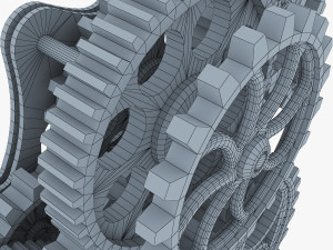 gear mechanism low poly v 3 3Dモデル