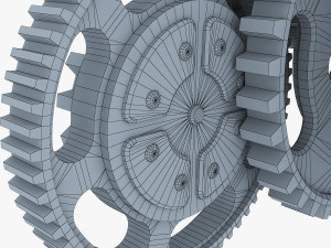 gear mechanism low poly v 3 3Dモデル