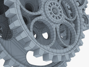 gear mechanism low poly v 3 3Dモデル