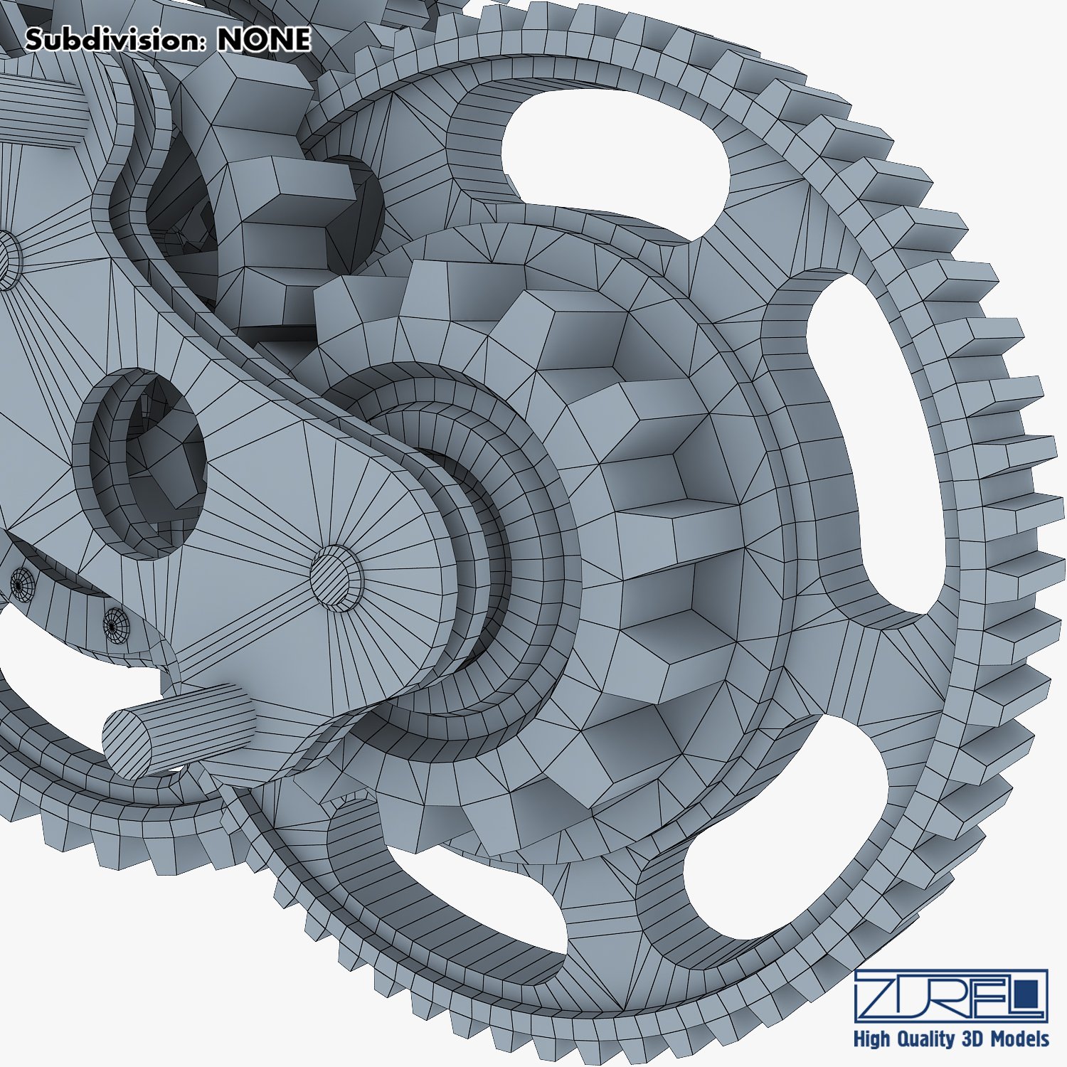 gear mechanism v 5 3D Model in Parts 3DExport