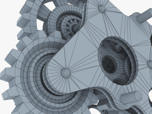gear mechanism low poly v 3 3Dモデル