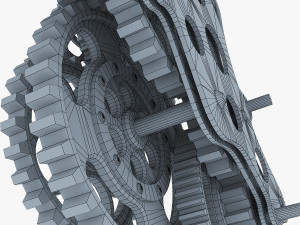 gear mechanism low poly v 3 3Dモデル