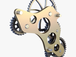 gear mechanism low poly v 4 3D Model