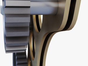 gear mechanism low poly v 4 3D Model