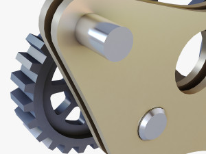 gear mechanism low poly v 4 3D Model