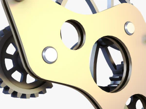 gear mechanism low poly v 4 3D Model