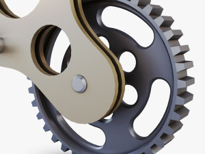 gear mechanism low poly v 4 3D Model