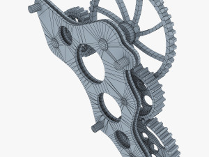 gear mechanism low poly v 4 3D Model