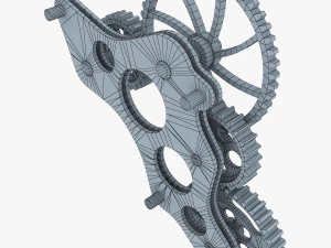 gear mechanism low poly v 4 3D Model