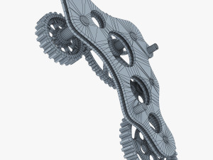 gear mechanism low poly v 4 3D Model