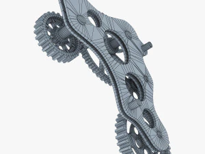 gear mechanism low poly v 4 3D Model