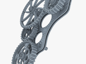gear mechanism low poly v 4 3D Model