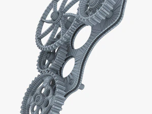 gear mechanism low poly v 4 3D Model