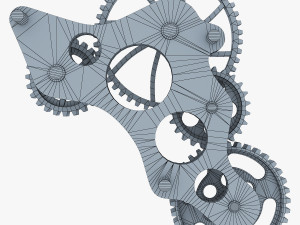 gear mechanism low poly v 4 3D Model