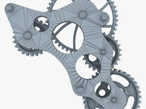 gear mechanism low poly v 4 3D Model