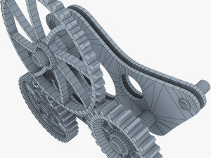 gear mechanism low poly v 4 3D Model